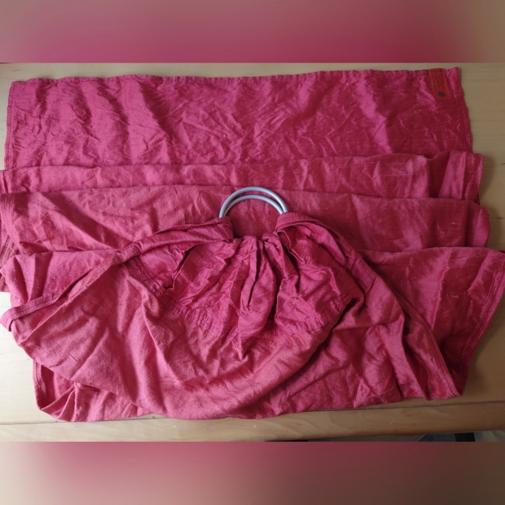Sakura Bloom Simple Silk Ring Sling in Vermilion